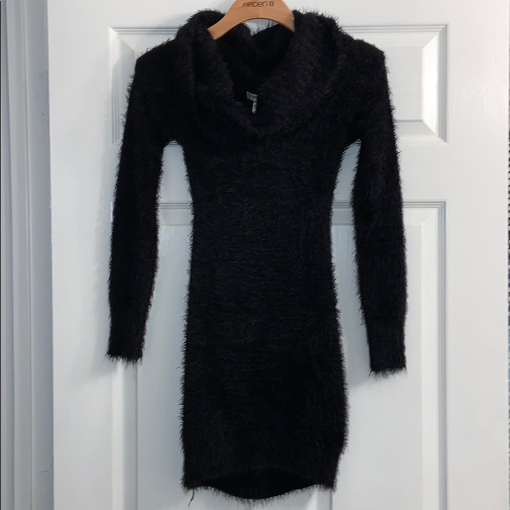 Arden B XS black furry dress